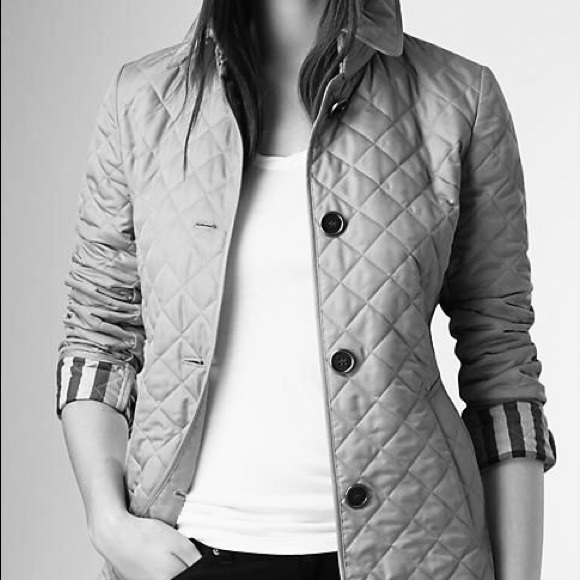 burberry quilted jacket womens white